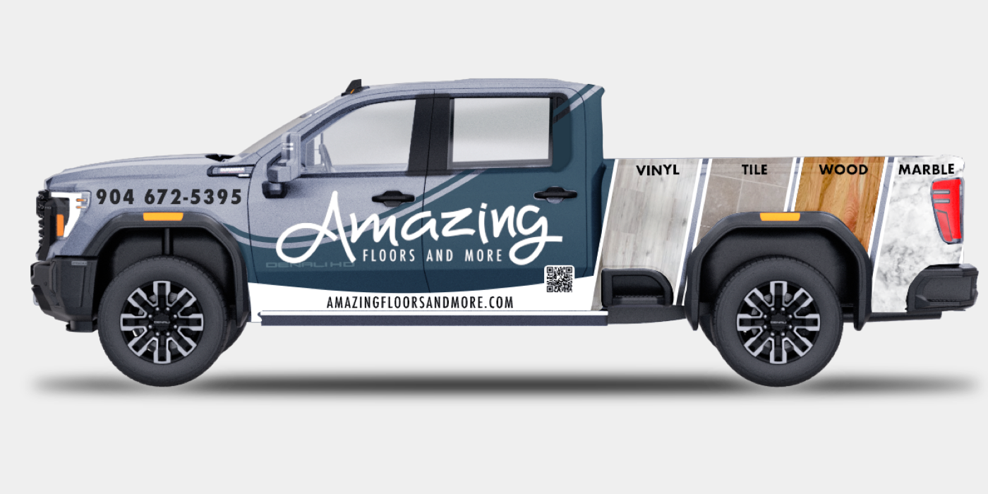 Amazing Tile work truck wrap design