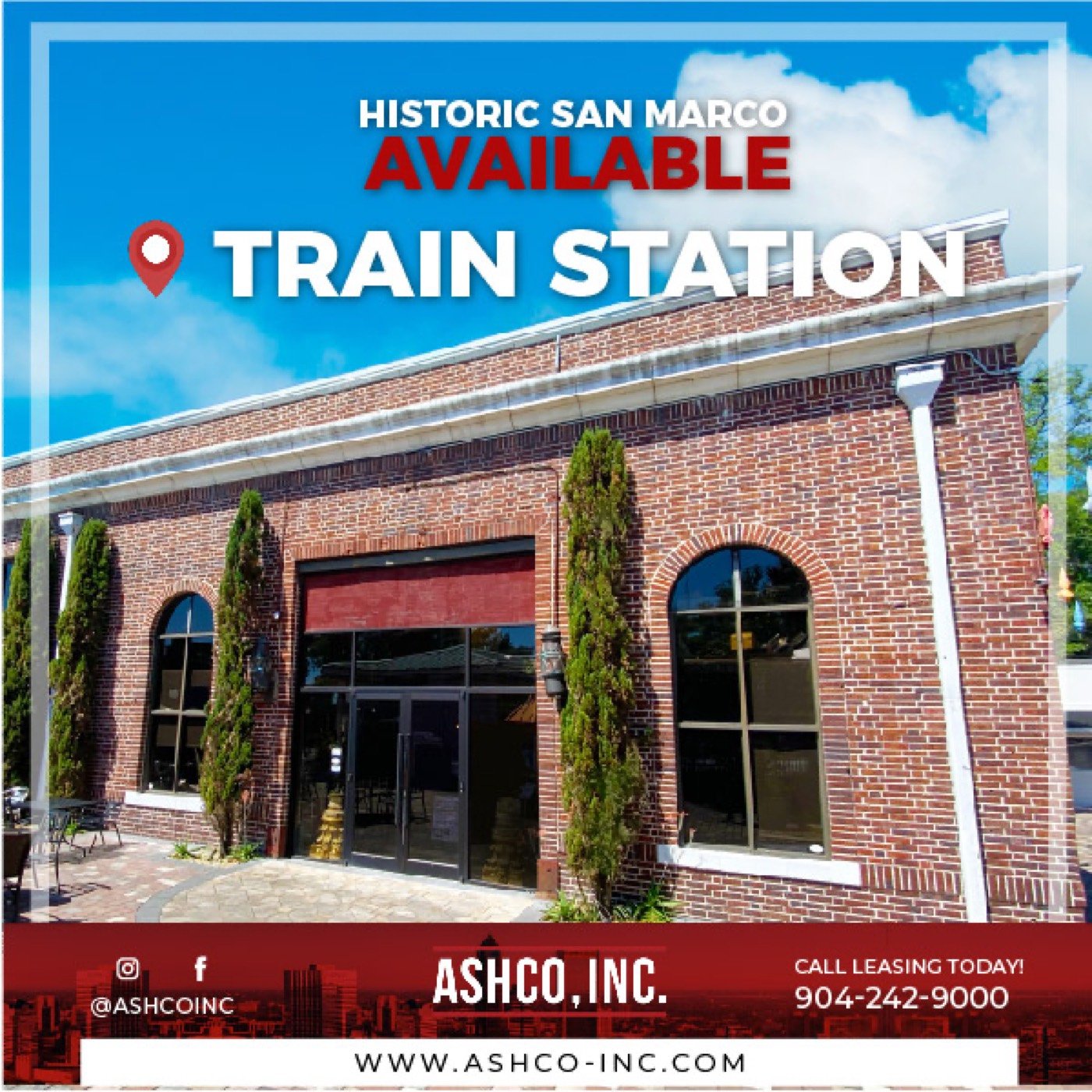Ashco Train Station leasing Instagram slide 1