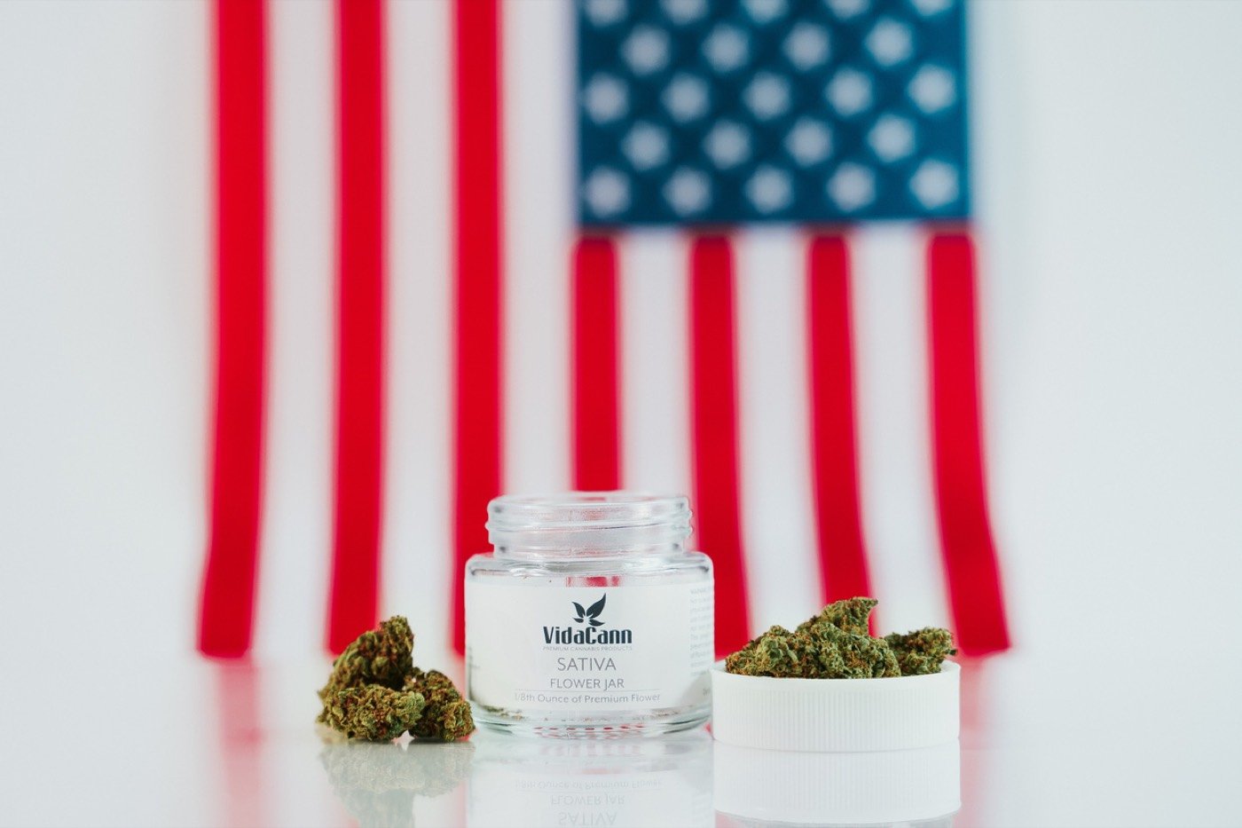 VidaCann products with American flag