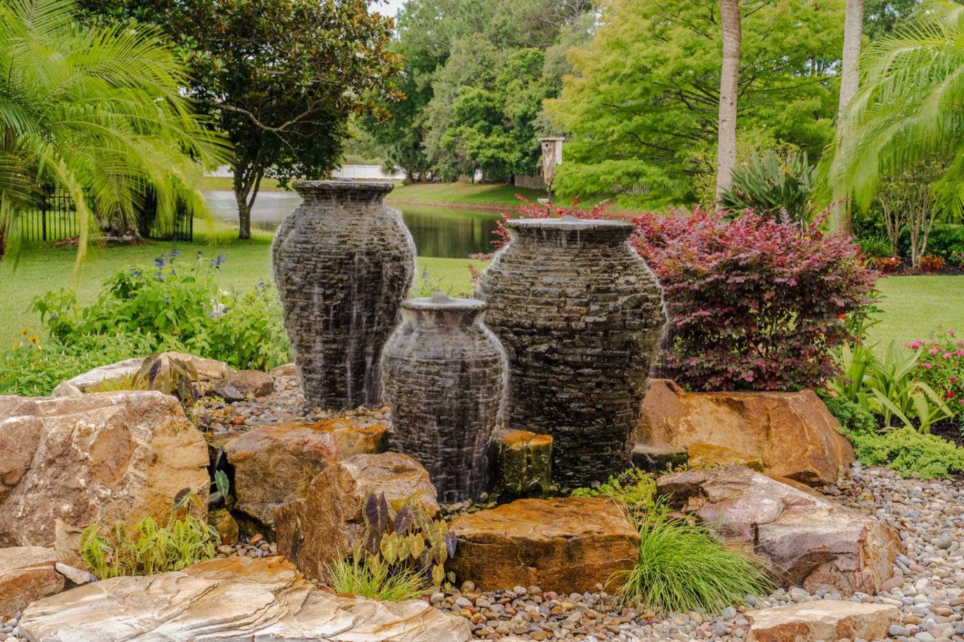 Earth Works pond landscape